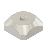 MODULAR SOLUTIONS ZINC PLATED FASTENER<br>M4 SQUARE NUT